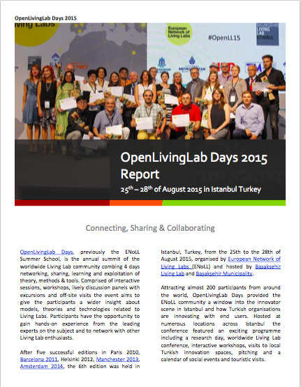 OpenLivingLab Days 2015 Report